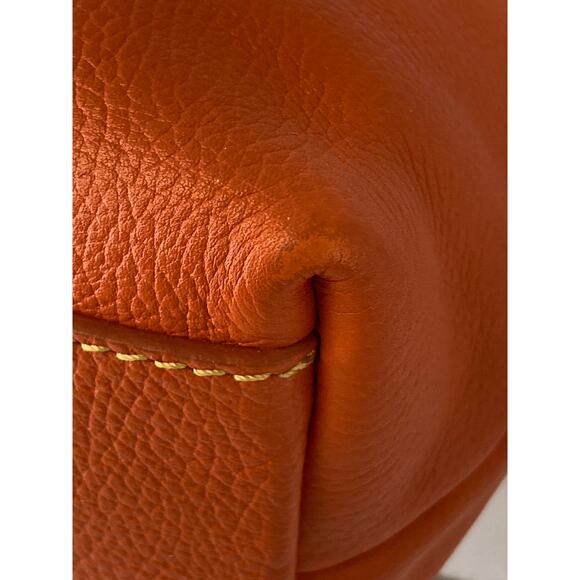 DOONEY & BOURKE MEDIUM ORNAGE PEBBLLED LEATHER SHOULDER BAG - Picture 11 of 16